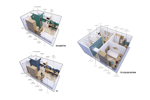 Joséphine Baker Student Residence / Ateliers A+ + Atelier Métis Joséphine Baker Student Residence / Ateliers A+ + Atelier Métis - Image 29 of 29