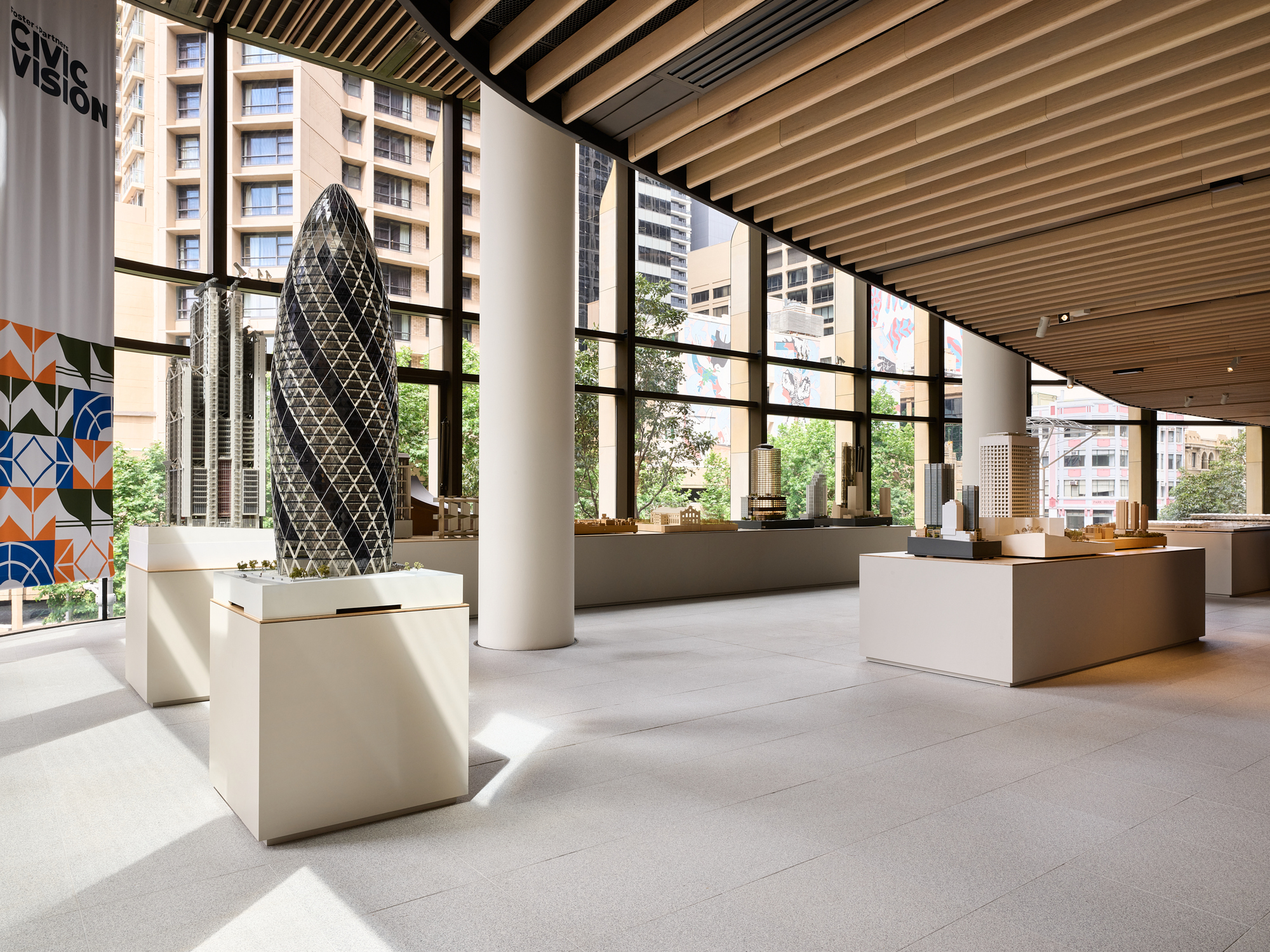 Foster + Partners Presents "Civic Vision" Exhibition at Sydney's Parkline Place
