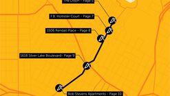 Paradise in Silver Lake - Courtyards, Dingbats, and Density Dreams - Free Self Guided Architectural Trail Map