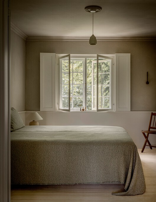 Guest House No. 16 / NORM Architects - Interior Photography, Bedroom, Wood, Bed, Lighting