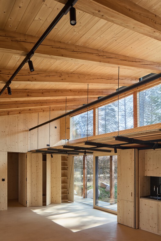 Casa Medník / päivä architekti - Fotografia de Interiores, Cozinha, Madeira, Viga