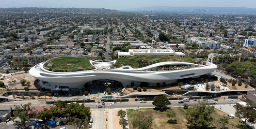 Aerial view of Lucas Museum construction, July 2025 JAKS Productions. Image © Sand Hill Media/Eric Furie