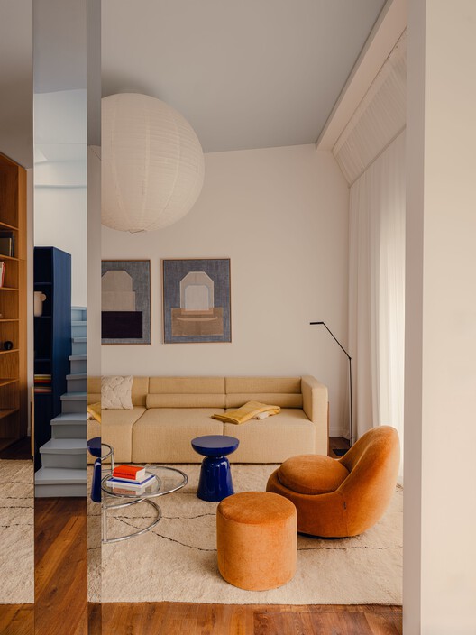 The Blue Box / Bruzkus Greenberg The Blue Box / Bruzkus Greenberg - Interior Photography, Living Room, Wood, Lighting