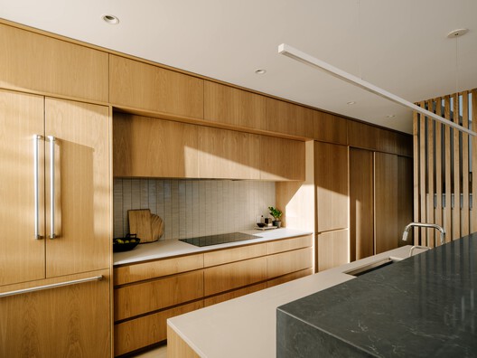 Cupertino Courtyard House / SHED Architecture & Design - Interior Photography, Kitchen, Countertop, Wood, Lighting