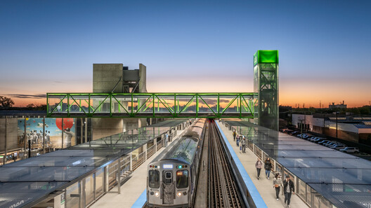 Damen Green Line Station / Perkins&Will Damen Green Line Station / Perkins&Will - Exterior Photography, Steel