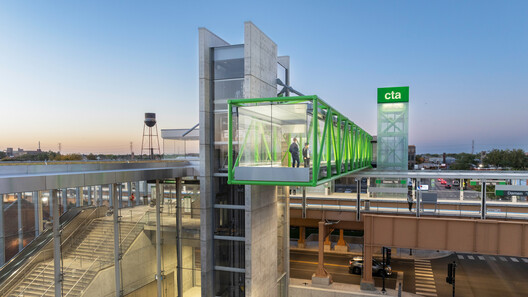 Damen Green Line Station / Perkins&Will Damen Green Line Station / Perkins&Will - Image 14 of 20