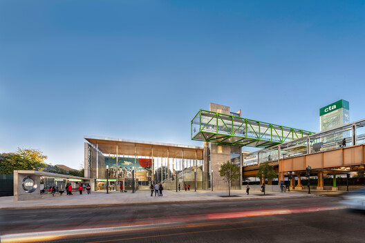 Damen Green Line Station / Perkins&Will Damen Green Line Station / Perkins&Will - Exterior Photography
