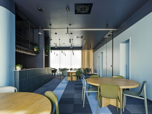 La Seigneurie Funeral Home / ultralocal architectes La Seigneurie Funeral Home / ultralocal architectes - Interior Photography, Kitchen, Lighting, Chair, Glass