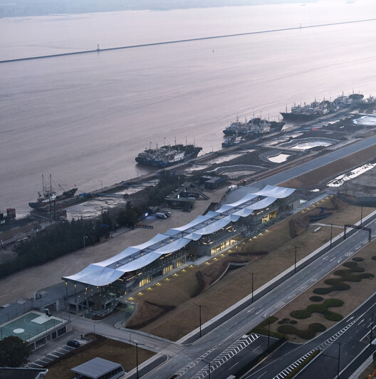 渔家灯火：由堤而生的江畔风景场 / 同济·原作设计工作室 - 建筑图, 鸟瞰图