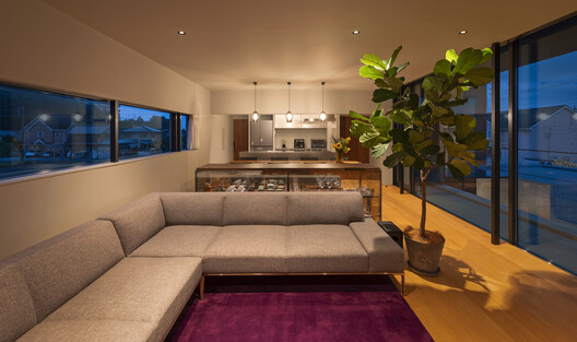 House in Tochigi / Tsuyoshi Oshiyama Architects - Interior Photography, Living Room, Sofa, Wood, Lighting