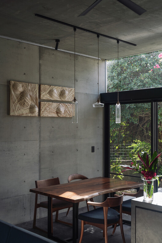 INHERIT - House that Carries Forward Memory / CLAIR archi lab Co., Ltd. - Interior Photography, Wood, Table, Lighting, Chair, Glass