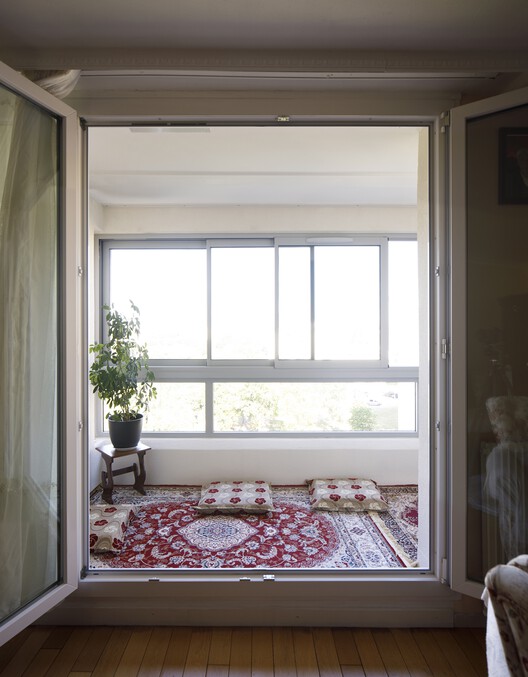 Pré de l’Enclos 2 Housing Rehabilitation / SOL Architecture & Urbanisme Pré de l’Enclos 2 Housing Rehabilitation / SOL Architecture & Urbanisme - Interior Photography, Bedroom, Wood, Glass