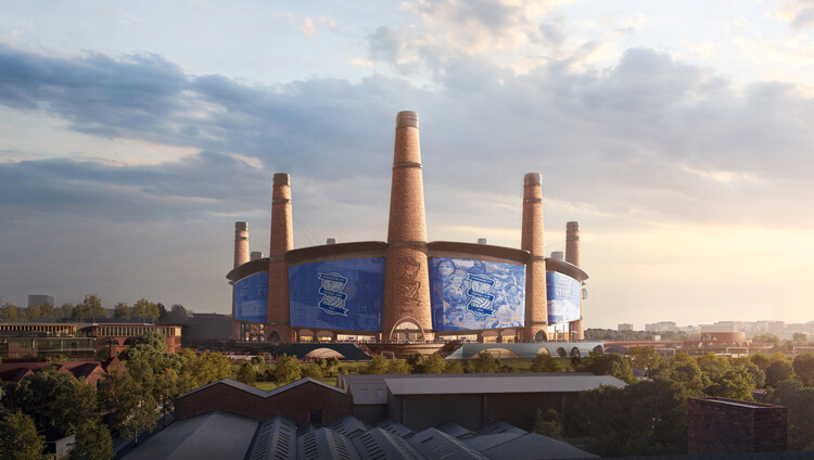 Heatherwick Studio and MANICA Reveal Stadium Design Defined by Twelve Brick Chimneys in Birmingham - Image 2 of 7