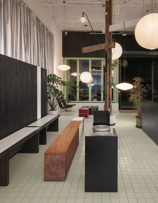 Xuperman Table Tennis Gym / Metrics Architecture Studio - Interior Photography, Wood, Lighting, Chair