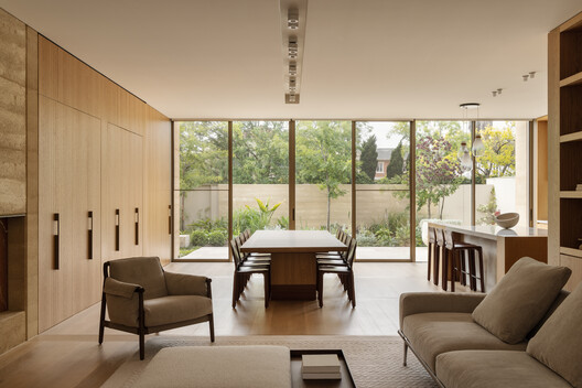 St Kilda Residence / ADDARC - Interior Photography, Living Room, Wood, Table, Sofa, Chair, Lighting