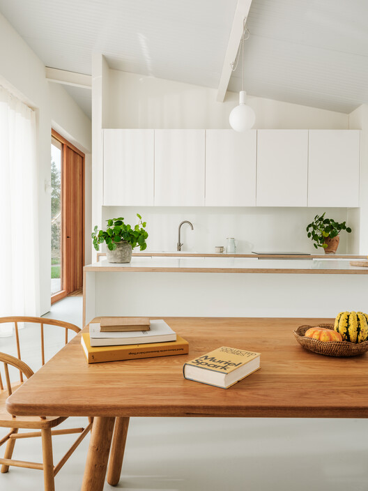 Zero-Carbon Eco Home / Bindloss Dawes Zero-Carbon Eco Home / Bindloss Dawes - Interior Photography, Kitchen, Wood, Table, Countertop, Chair