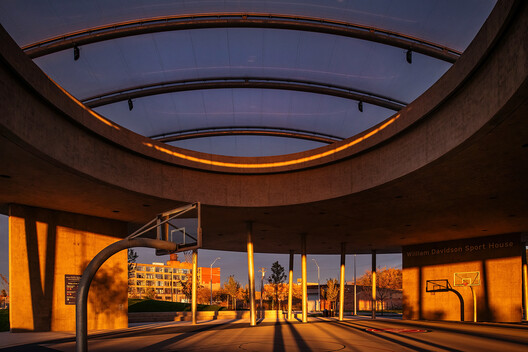 Basketball Court - Ralph C. Wilson Jr. Centennial Park / Adjaye Associates Basketball Court - Ralph C. Wilson Jr. Centennial Park / Adjaye Associates - Exterior Photography, Concrete, Column
