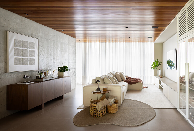 Casa di Vita / VOO® - Fotografia de Interiores, Sala de Estar, Madeira, Mesa, Sofá, Iluminação, Cadeira