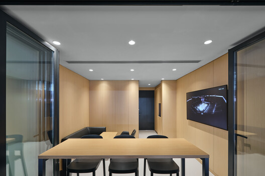Basketball Development Center / TEGET - Interior Photography, Dining room, Lighting, Chair, Glass