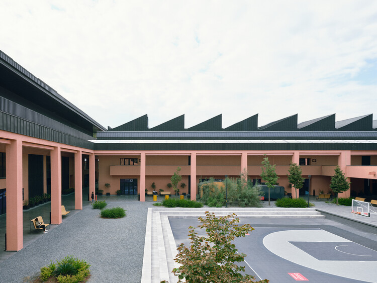 Basketball Development Center / TEGET - Exterior Photography, Sports Architecture, Courtyard