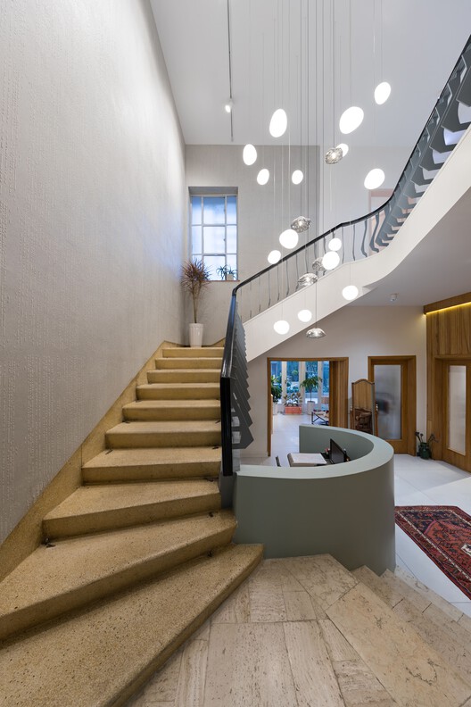 Sepand House of Culture and Art / Mohammadreza Samavati and Maryam Karimian - Interior Photography, Stairs, Lighting, Glass