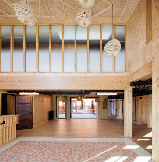 Maison du Département des solidarités / ABF - LAB - Interior Photography, Wood, Beam