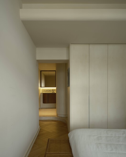 Apartamento Estrela - Lucky Star / Spacegram - Fotografia de Interiores, Dormitório, Madeira, Iluminação, Cama, Vidro