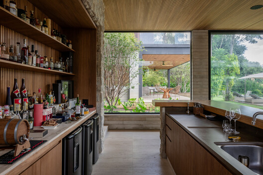 Allegria House / Sala 03 Arquitetura Allegria House / Sala 03 Arquitetura - Interior Photography, Kitchen, Wood, Countertop, Chair