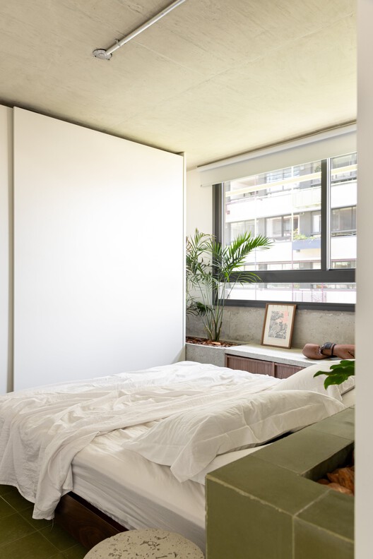 Apartamento Floresta / Balaio Arquitetura - Fotografia de Interiores, Dormitório, Madeira, Iluminação, Cama