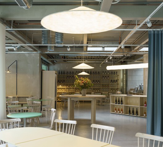 Bistro Ferdinand / Grau Architects + studeny architects + Peter Stec - Interior Photography, Kitchen, Lighting, Glass, Chair