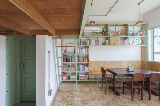 Tempo Nexus Library / k59 atelier - Interior Photography, Closet, Wood, Shelving, Table, Chair