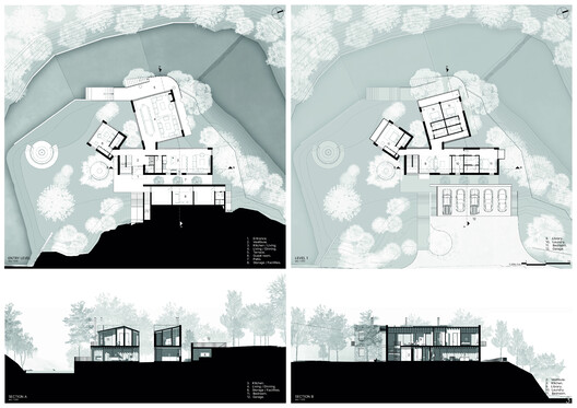 Howard Waterfall Retreat Competition: Buildner’s Winners Explore Multigenerational Living and Topography - Image 22 of 41