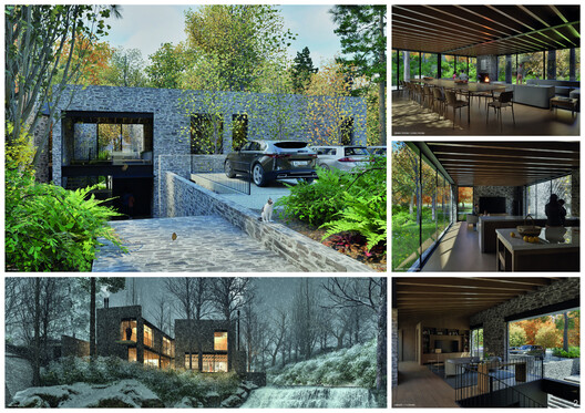 Howard Waterfall Retreat Competition: Buildner’s Winners Explore Multigenerational Living and Topography - Image 29 of 41