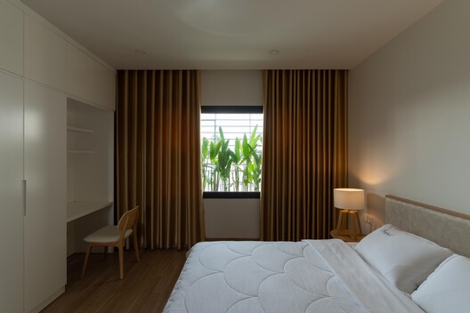 Nam House / 90odesign - Interior Photography, Bedroom, Wood, Bed, Lighting