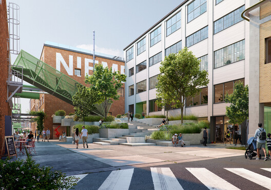 Studioninedots Transforms a Former Tobacco Factory into a Mixed-Use Urban Complex in Groningen, Netherlands Studioninedots Transforms a Former Tobacco Factory into a Mixed-Use Urban Complex in Groningen, Netherlands - Image 1 of 16