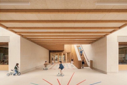 Simone Veil School Complex Tremblay-en-France / Gaetan Le Penhuel Architectes - Interior Photography, Wood
