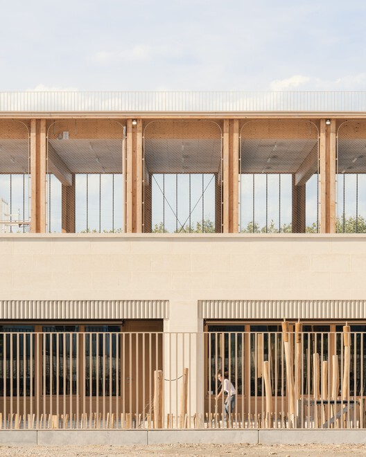 Simone Veil School Complex Tremblay-en-France / Gaetan Le Penhuel Architectes - Exterior Photography, Wood, Concrete