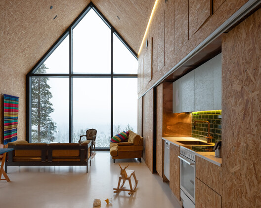 House on a Hill / Pirinen Salo Oy House on a Hill / Pirinen Salo Oy - Interior Photography, Kitchen, Wood, Glass, Beam
