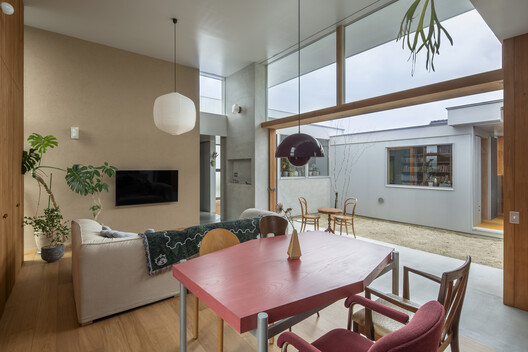 House in Sano / Hidekazu Kishi Architects - Interior Photography, Dining room, Wood, Lighting, Chair, Glass
