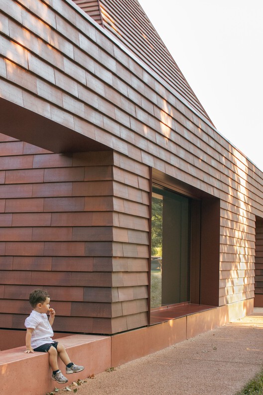 Jardín infantil Kinder Rain / AACM - Atelier Architettura Chinello Morandi - Fotografía interior, Madera, Ladrillo