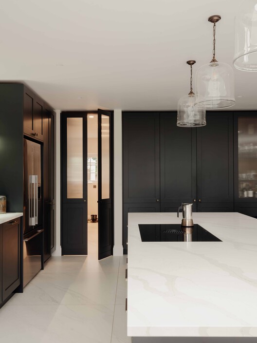 Wimbledon House / Manuel Urbina Studio - Interior Photography, Kitchen, Wood, Countertop, Lighting, Glass