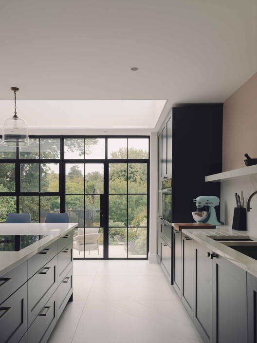 Wimbledon House / Manuel Urbina Studio - Interior Photography, Kitchen, Countertop, Lighting, Glass, Sink