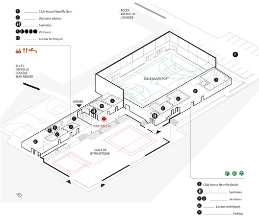 Renovation and extension of the Marie Paradis sports complex  / bureau faceB + LFA - Image 18 of 19