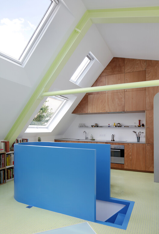 Elevation of a Family House in Bagnolet / 127af - Interior Photography, Kitchen, Wood, Chair