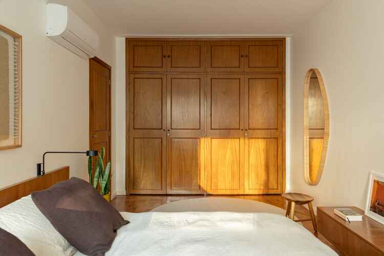 Apartamento Paulista / COTA760 - Fotografia de Interiores, Dormitório, Cama, Madeira, Iluminação