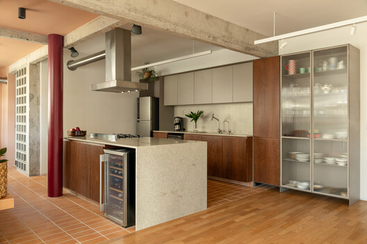 Itacolomi Apartment / COTA760 Itacolomi Apartment / COTA760 - Interior Photography, Kitchen, Wood, Countertop, Lighting, Chair
