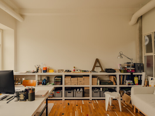 Non-Commercial Cultural Hub / IPA Filip Kozarski - Interior Photography, Wood, Shelving, Table, Lighting, Chair