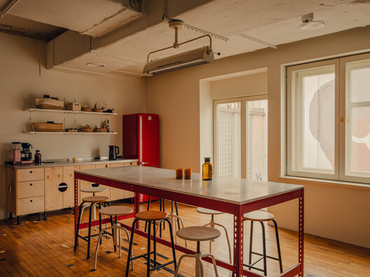 Non-Commercial Cultural Hub / IPA Filip Kozarski - Interior Photography, Wood, Table, Lighting, Chair