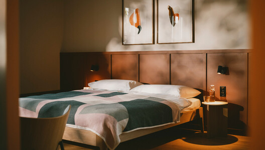 Landgastof Hotel and Restaurant / pfeffermint AG - Interior Photography, Bedroom, Bed, Wood, Lighting