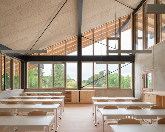 Gradignan School / Ateliers Mathieu Laporte + Fagart & Fontana - Interior Photography, Wood, Beam
